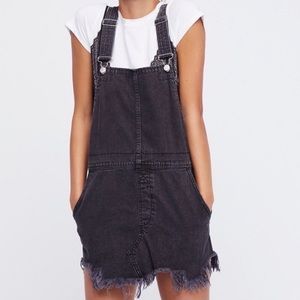 Free People Denim Skirt Overalls